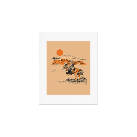 Old Western Cowboy Art Print Gallery Image 1
