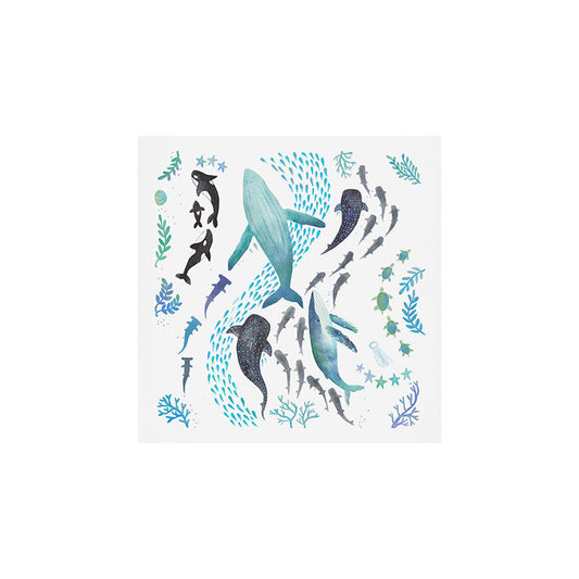 Sharks, Humpback Whales, Orcas & Turtles Ocean Play Print Art Print Gallery Image 2