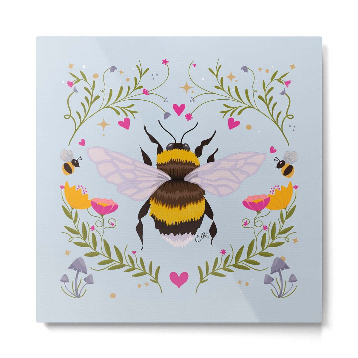 Bumblebee Garden Metal Print Gallery Image 1