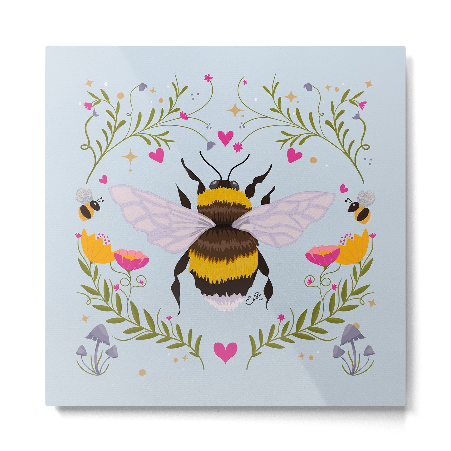 Bumblebee Garden Metal Print Gallery Image 2