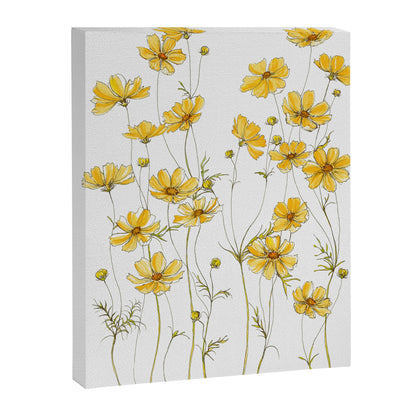 Yellow Cosmos Flowers Canvas Print Gallery Image 2