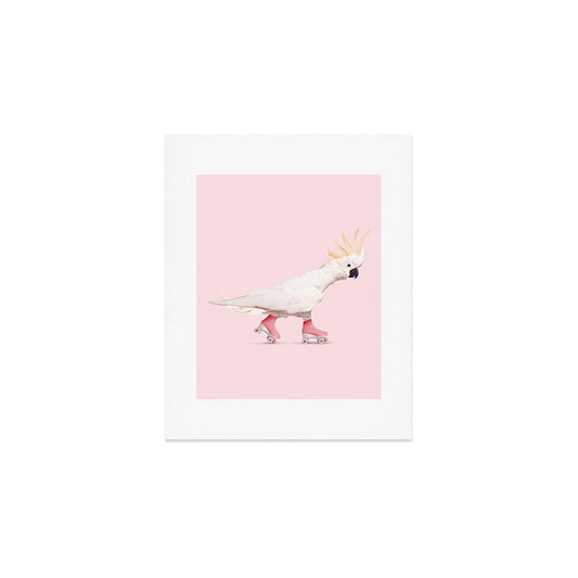 ROLLERSKATING COCKATOO Art Print Gallery Image 1