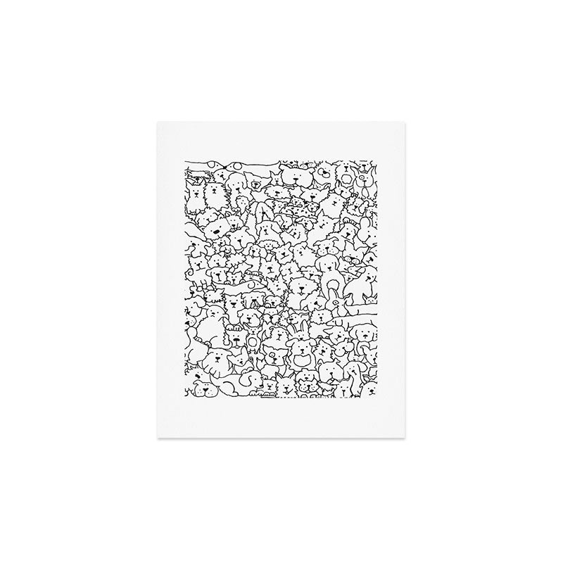 Dog Doodle Art Art Print Gallery Image 3