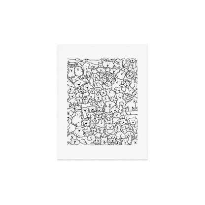 Dog Doodle Art Art Print Gallery Image 3
