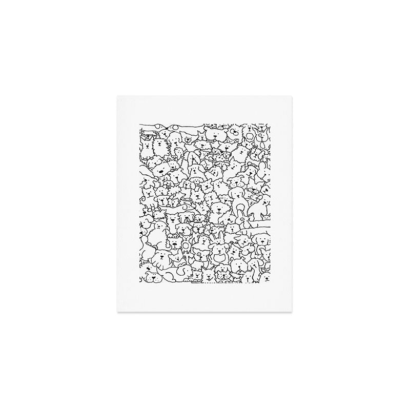 Dog Doodle Art Art Print Gallery Image 1