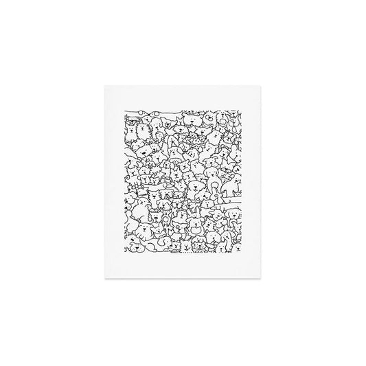 Dog Doodle Art Art Print Gallery Image 1