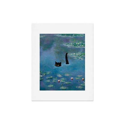 Cat Monet Waterlily Art Print Gallery Image 5