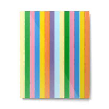 Fun Stripes Colorful Vertical Pattern Metal Print Gallery Image 3