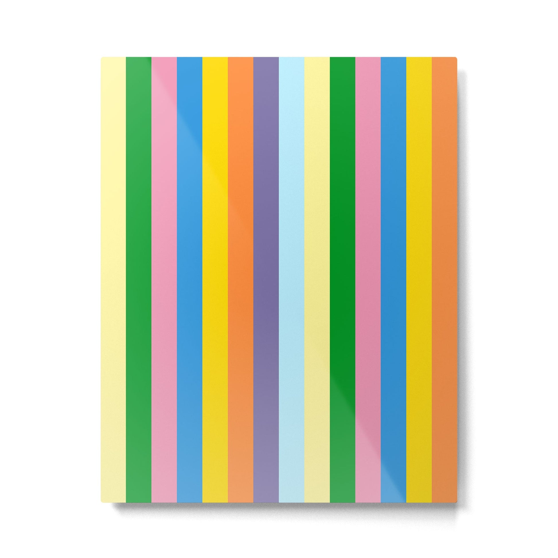 Fun Stripes Colorful Vertical Pattern Metal Print Gallery Image 2