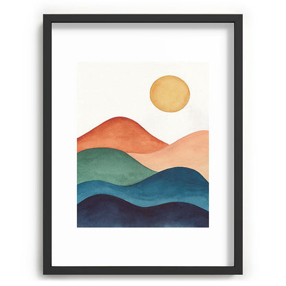 Colorful Abstract Mountains Framed Art Print Gallery Image 84