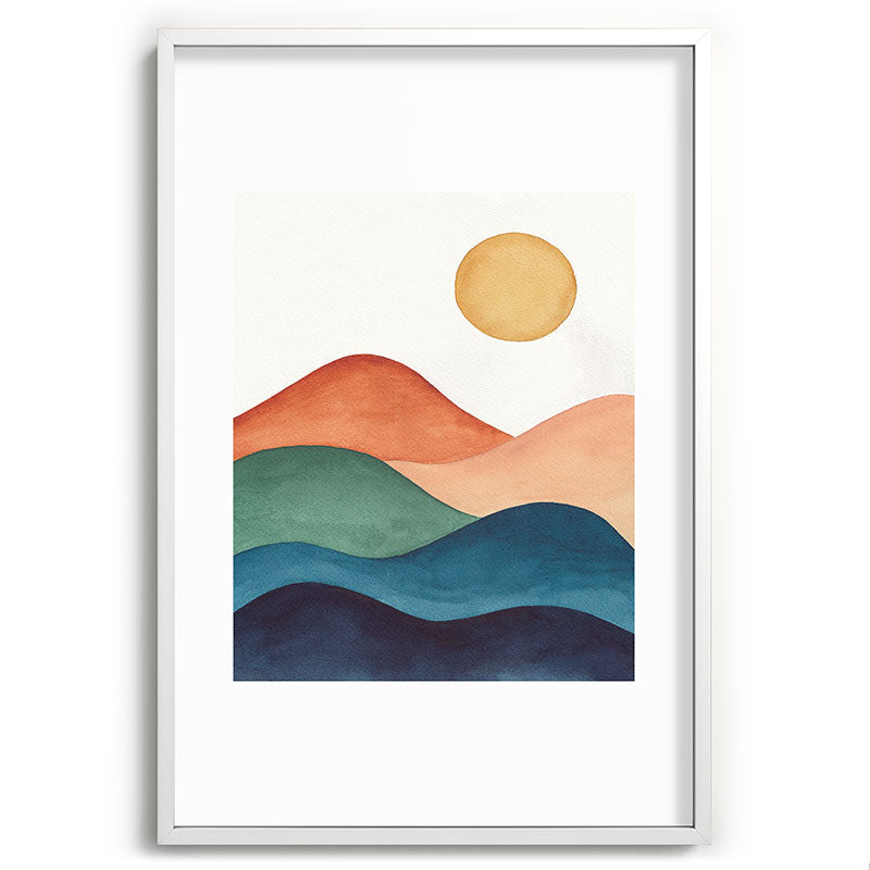 Colorful Abstract Mountains Framed Art Print Gallery Image 110
