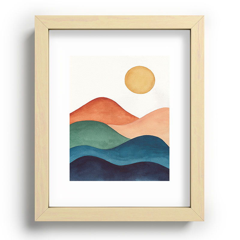 Colorful Abstract Mountains Framed Art Print Gallery Image 96
