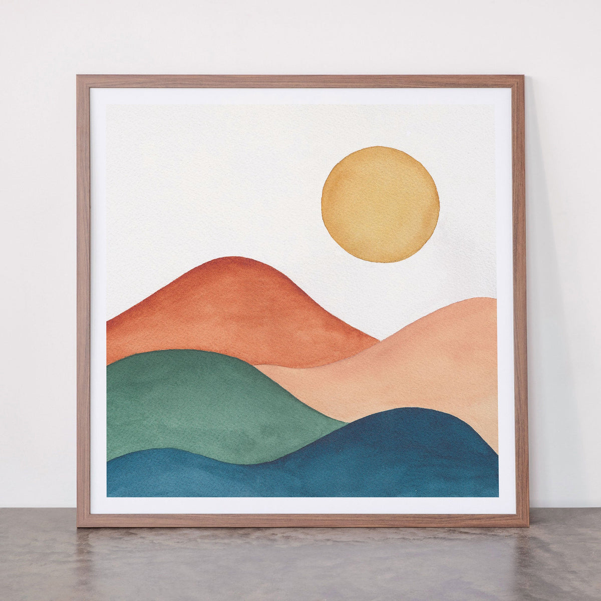 Colorful Abstract Mountains Framed Art Print Gallery Image 66