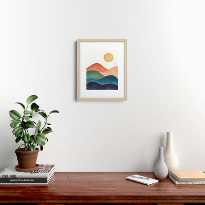 Colorful Abstract Mountains Framed Art Print Gallery Image 25