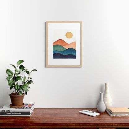 Colorful Abstract Mountains Framed Art Print Gallery Image 64