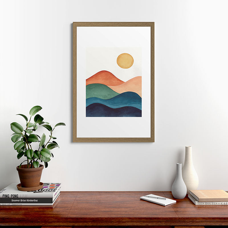 Colorful Abstract Mountains Framed Art Print Gallery Image 56