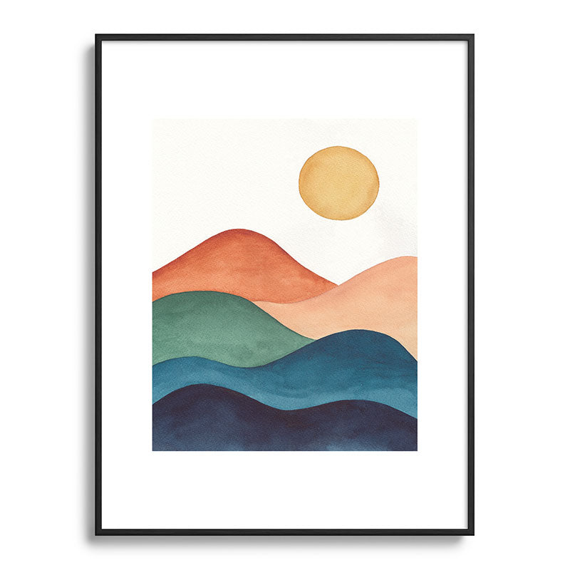 Colorful Abstract Mountains Framed Art Print Gallery Image 115