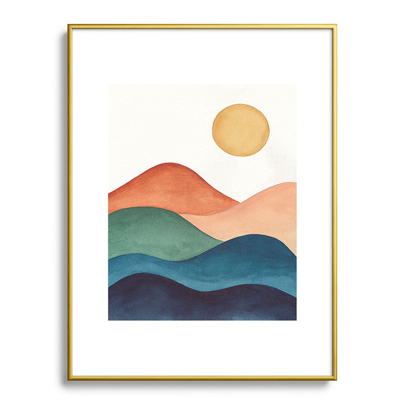 Colorful Abstract Mountains Framed Art Print Gallery Image 124