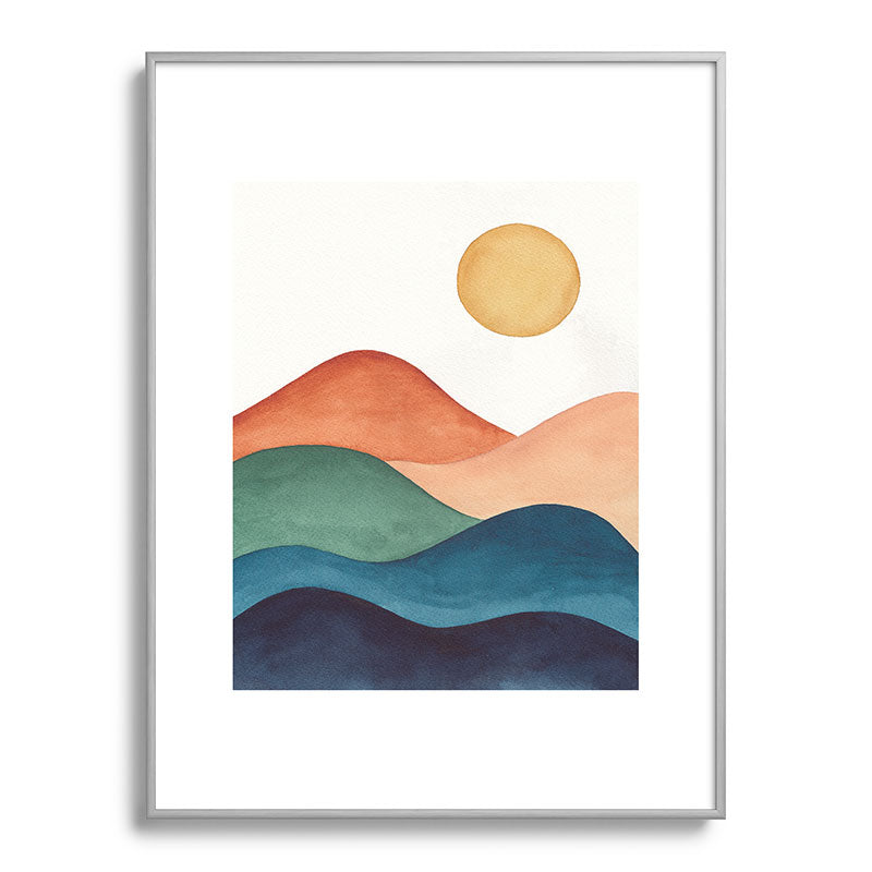 Colorful Abstract Mountains Framed Art Print Gallery Image 134