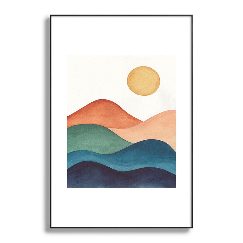 Colorful Abstract Mountains Framed Art Print Gallery Image 117