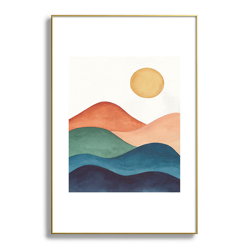 Colorful Abstract Mountains Framed Art Print Gallery Image 127