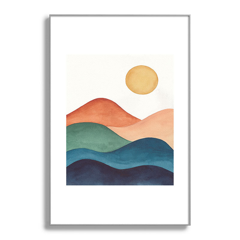 Colorful Abstract Mountains Framed Art Print Gallery Image 138