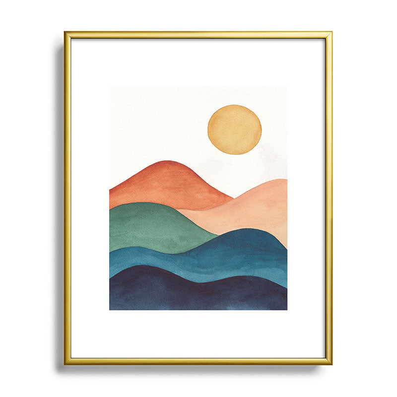 Colorful Abstract Mountains Framed Art Print Gallery Image 120