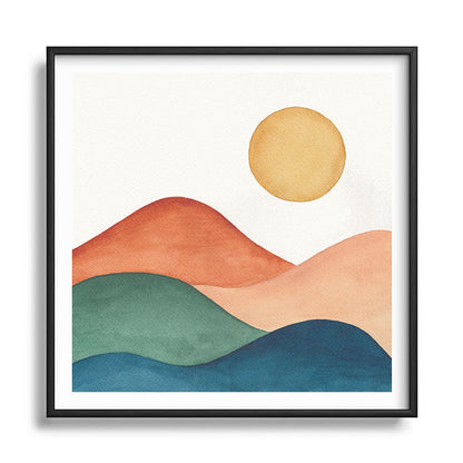 Colorful Abstract Mountains Framed Art Print Gallery Image 122