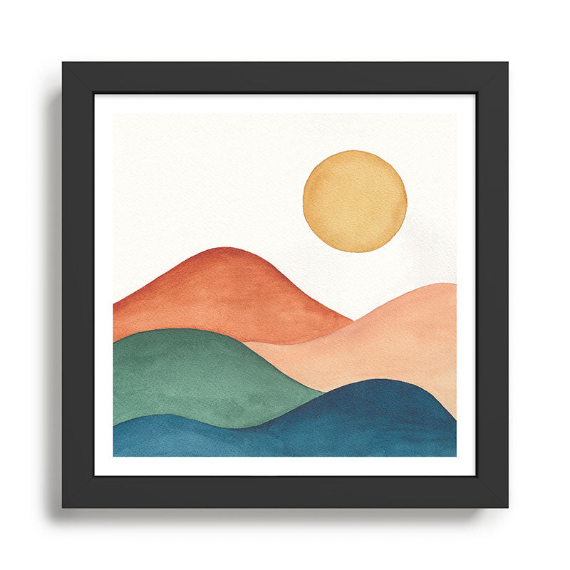 Colorful Abstract Mountains Framed Art Print Gallery Image 2