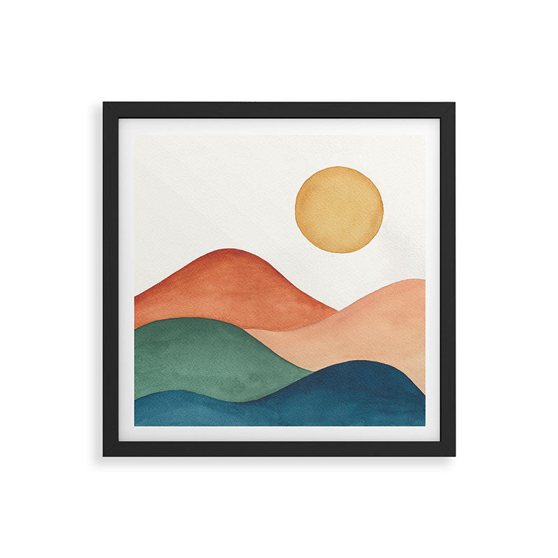 Colorful Abstract Mountains Framed Art Print Gallery Image 7