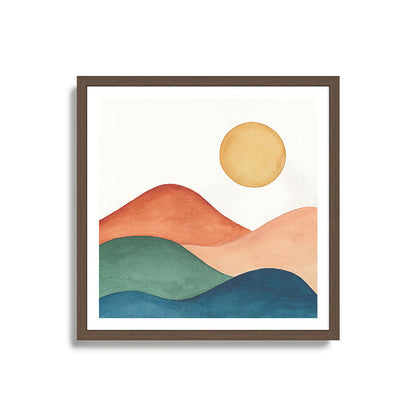 Colorful Abstract Mountains Framed Art Print Gallery Image 17