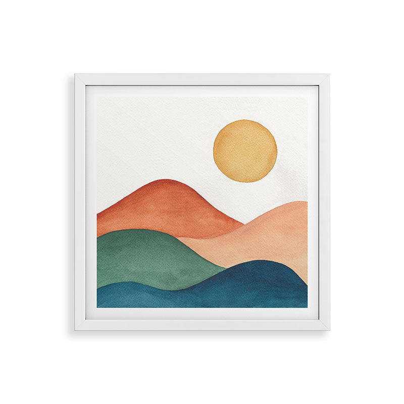 Colorful Abstract Mountains Framed Art Print Gallery Image 38