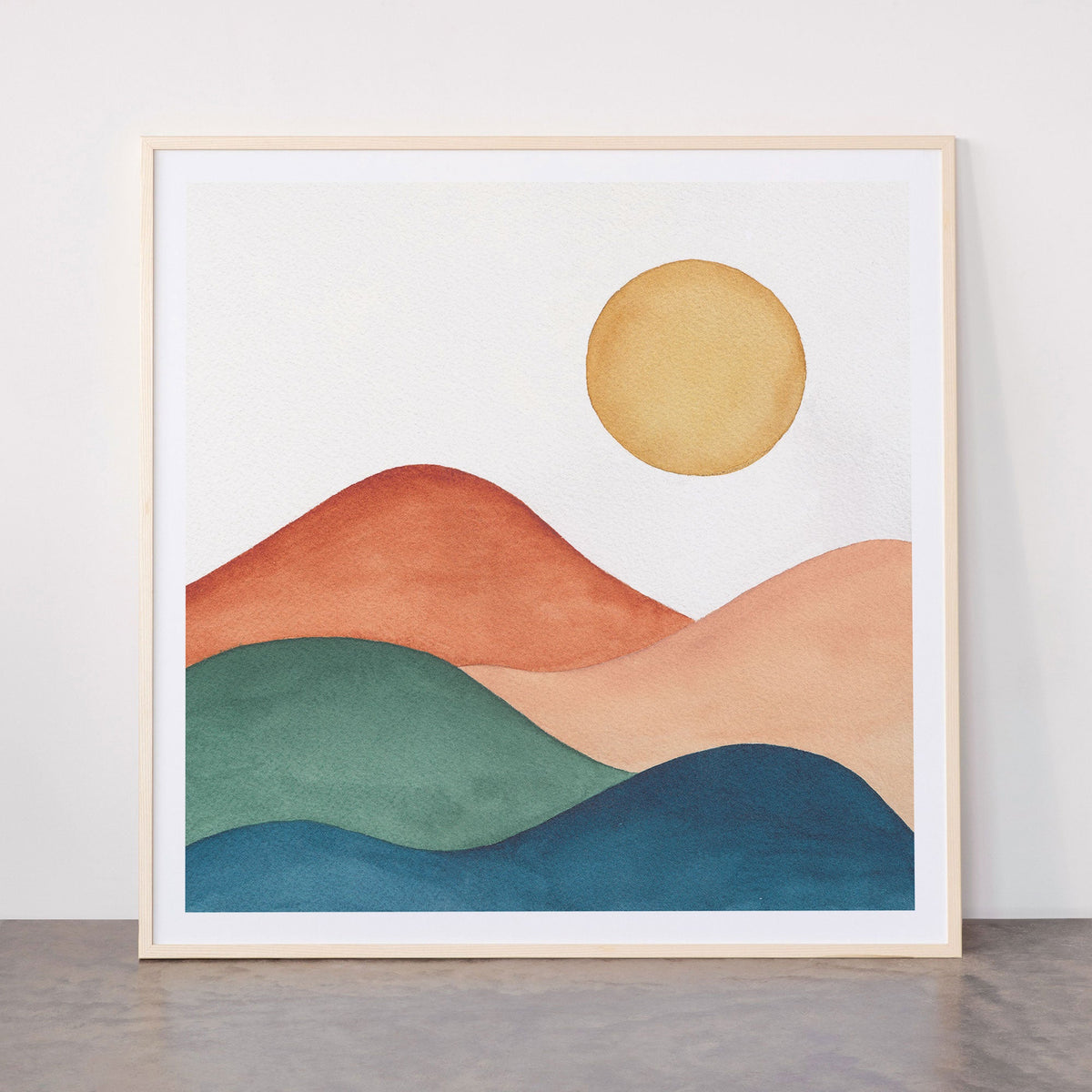Colorful Abstract Mountains Framed Art Print Gallery Image 33