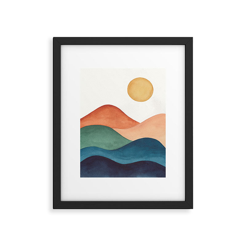 Colorful Abstract Mountains Framed Art Print Gallery Image 5