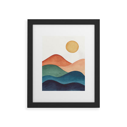 Colorful Abstract Mountains Framed Art Print Gallery Image 47