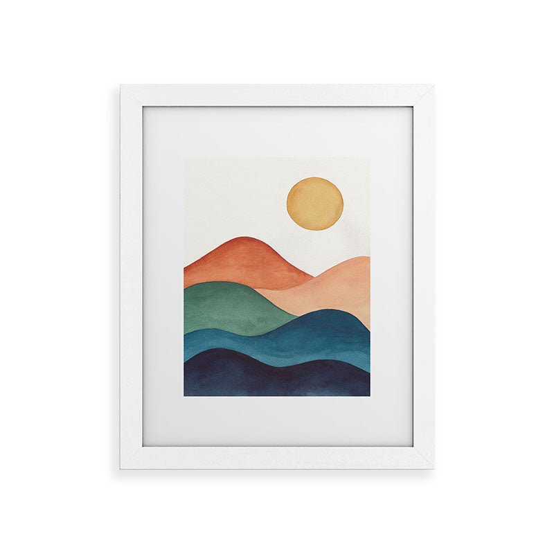 Colorful Abstract Mountains Framed Art Print Gallery Image 73