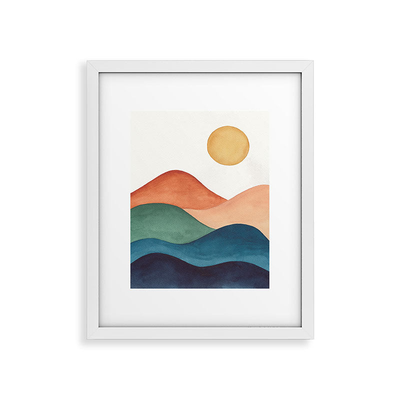 Colorful Abstract Mountains Framed Art Print Gallery Image 34