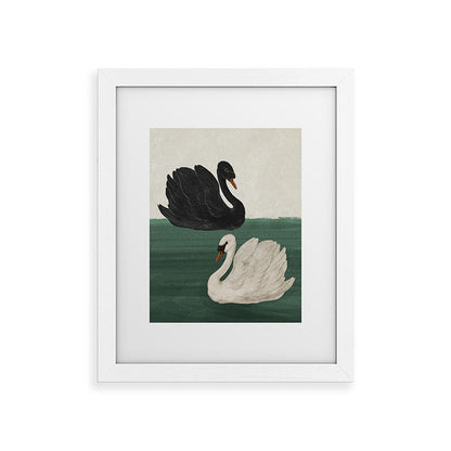 Black Swan White Swan Framed Art Print Gallery Image 29