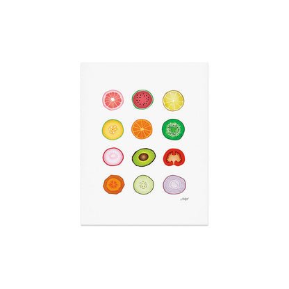 Fruits and Vegetables Collage Art Print Gallery Image 3