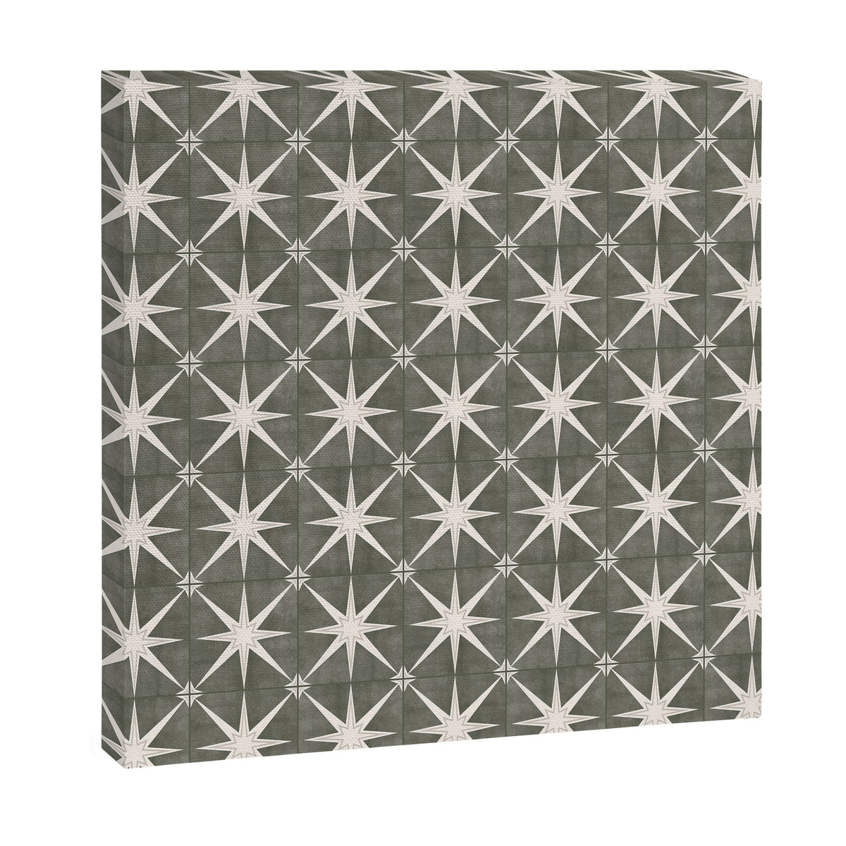 arlo star tile - olive Canvas Print Gallery Image 2
