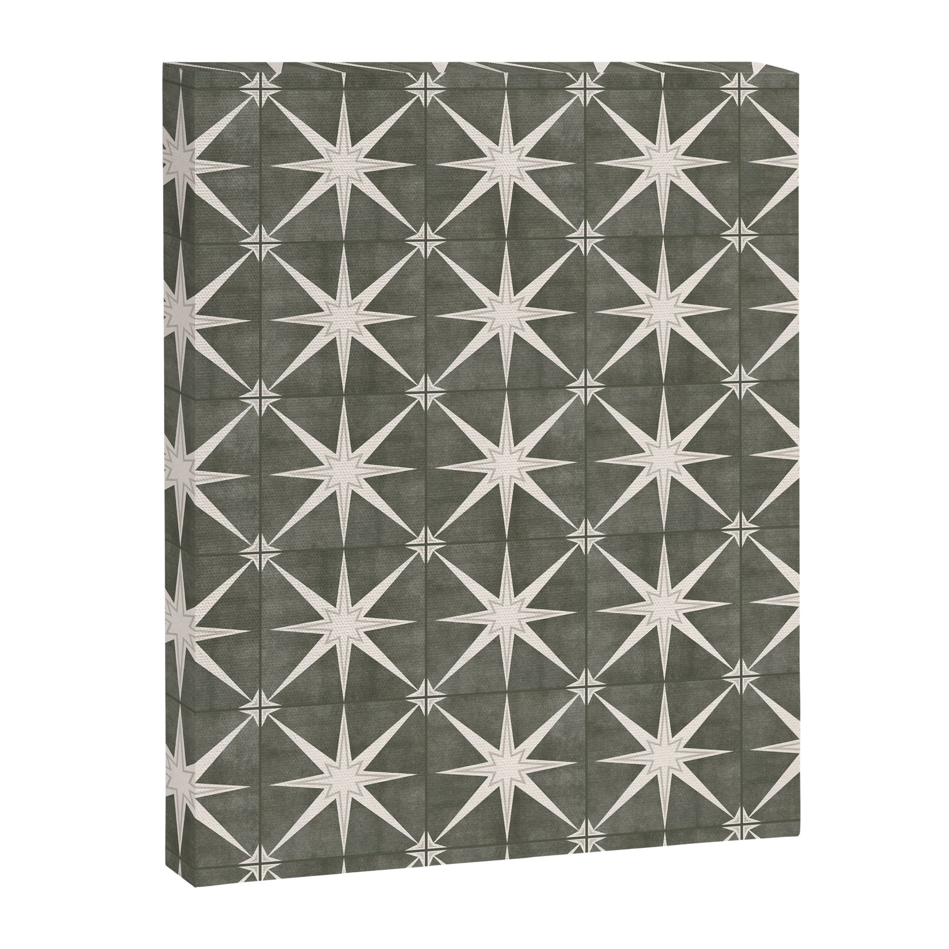arlo star tile - olive Canvas Print Gallery Image 5