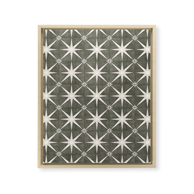 arlo star tile - olive Framed Canvas Print Gallery Image 25