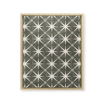 arlo star tile - olive Framed Canvas Print Gallery Image 21