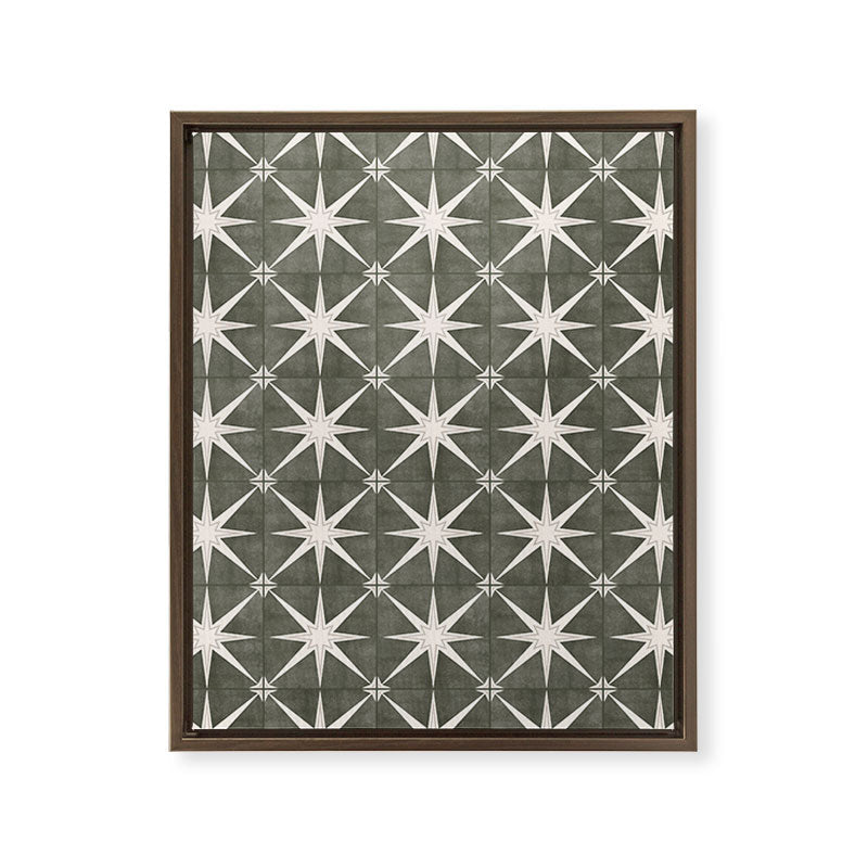 arlo star tile - olive Framed Canvas Print Gallery Image 10