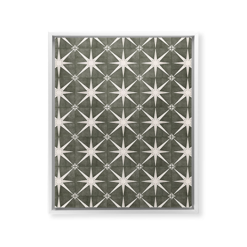 arlo star tile - olive Framed Canvas Print Gallery Image 28