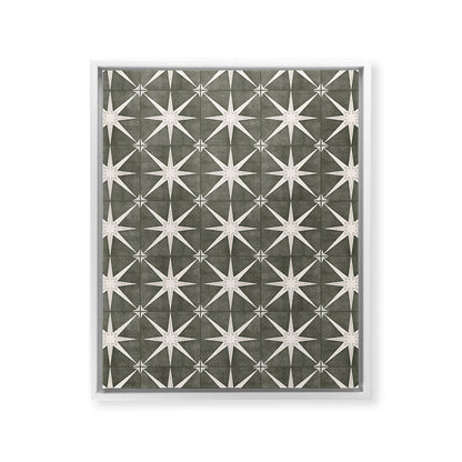 arlo star tile - olive Framed Canvas Print Gallery Image 28