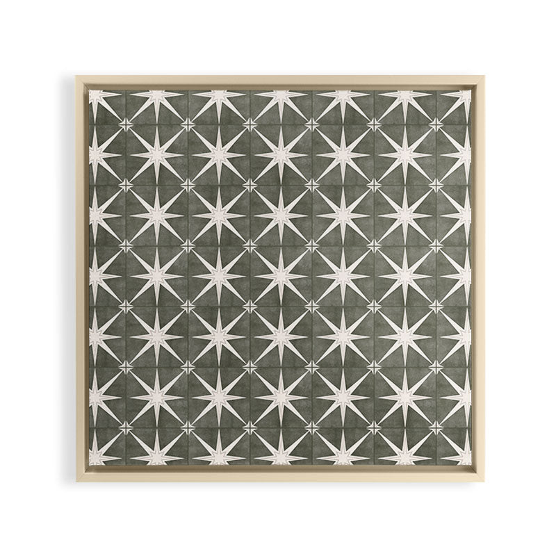 arlo star tile - olive Framed Canvas Print Gallery Image 24