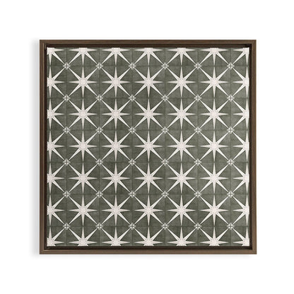 arlo star tile - olive Framed Canvas Print Gallery Image 11