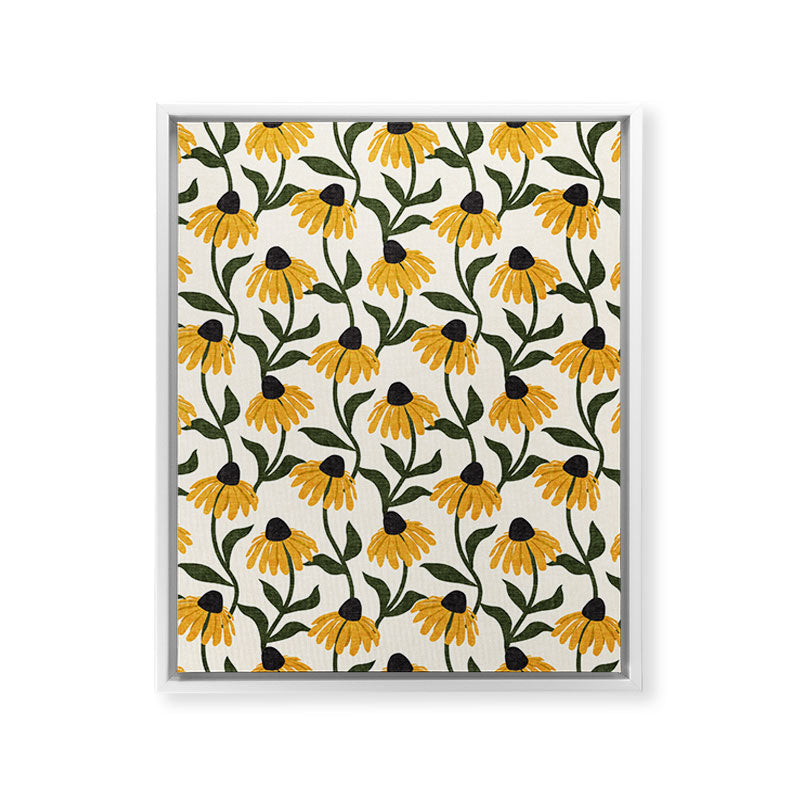 coneflowers - cream Framed Canvas Print Gallery Image 34