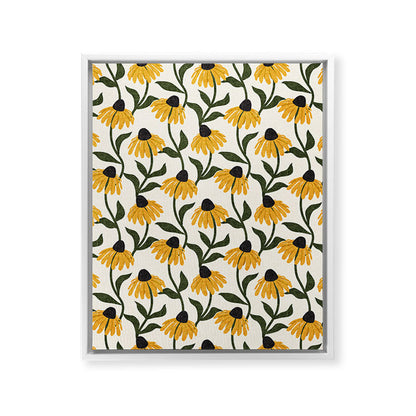 coneflowers - cream Framed Canvas Print Gallery Image 34